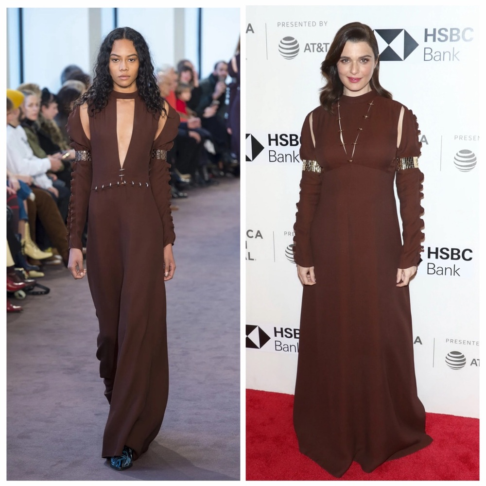 Chloé Brown Silk Maxi Dress Cutout Ring 6 Runway Red Carpet Boho NWT 🟠
